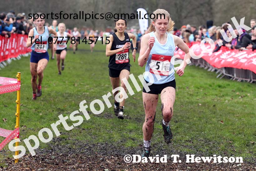 Senior girls, 2020 New Balance English Schools Champs., Sefton Park, Liverpool. Photo: David T. Hewitson/Sports for All Pics